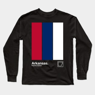 Arkansas State Flag  // Original Minimalist Artwork Poster Design Long Sleeve T-Shirt